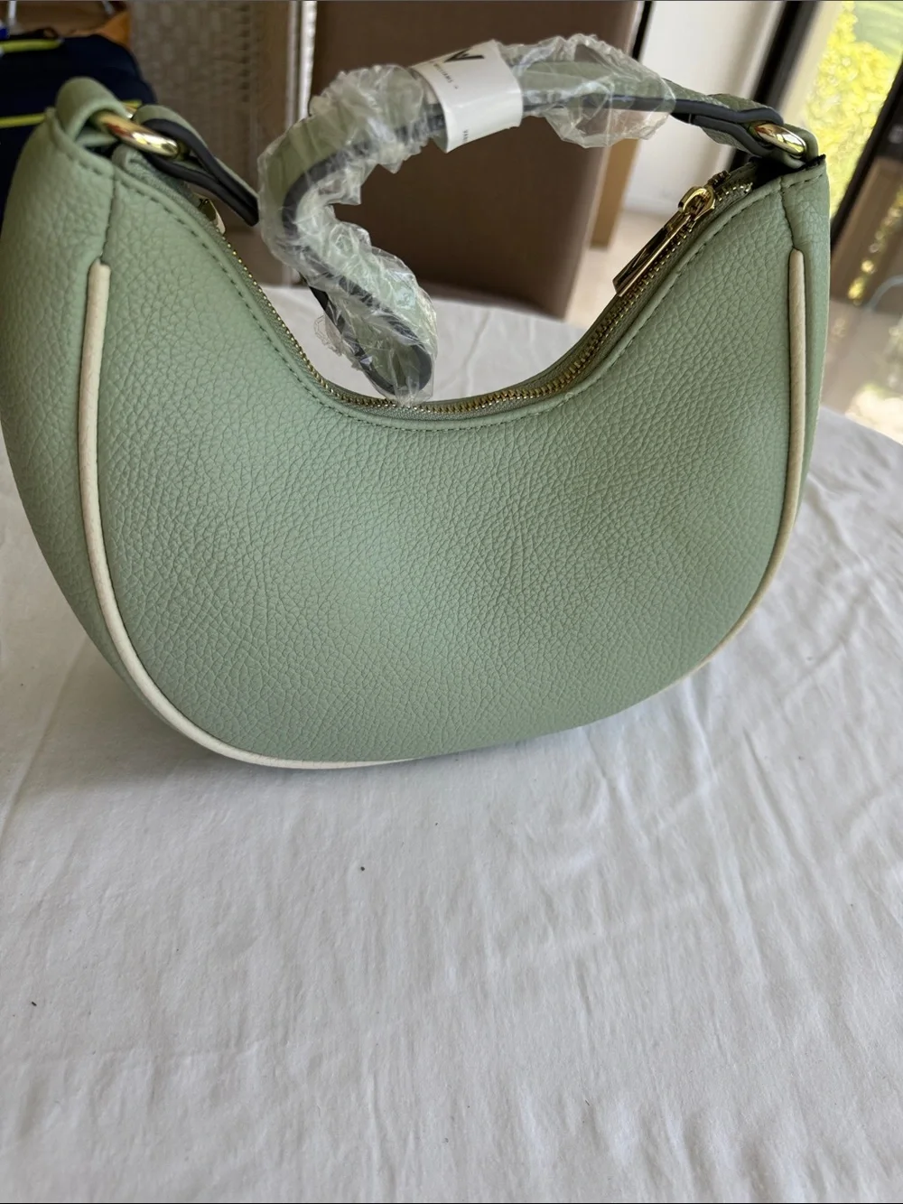 Vanessa Williams Mint Green Crescent Hobo Bag